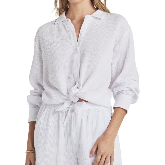 Splendid Point Collar Long Sleeve Button Front Shirt NWT - Picture 12 of 12